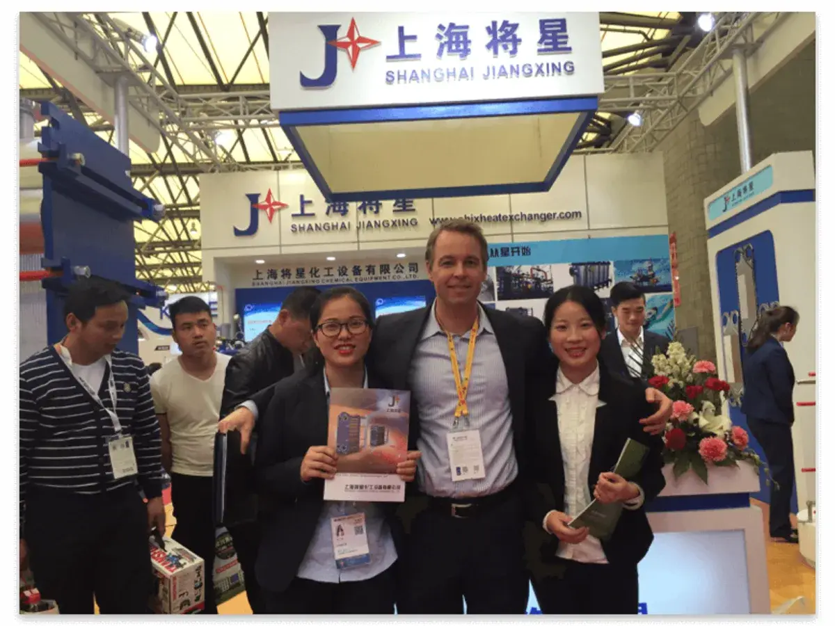 Shanghai Jiangxing booth with international customers